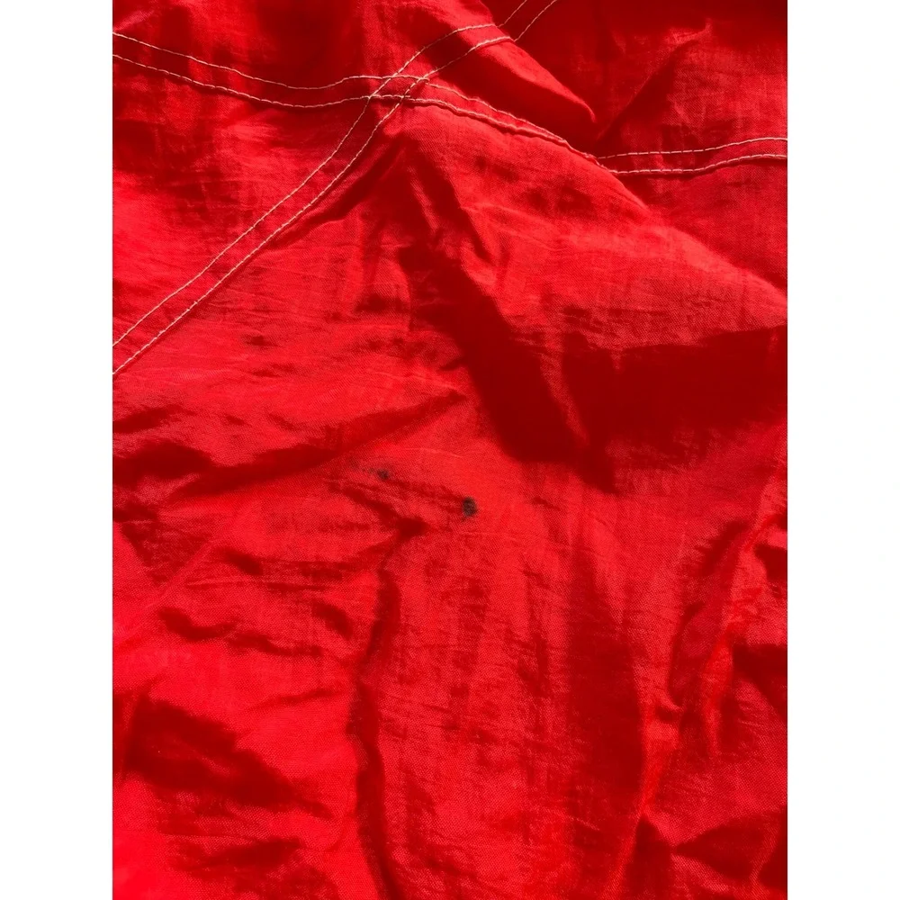 Vintage College Spirit Wisconsin Badgers Red Windbreaker Jacket Hooded Mens XL